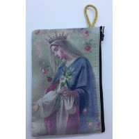 Medium Rosary Pouch -Mystic Rose (4" x 6")