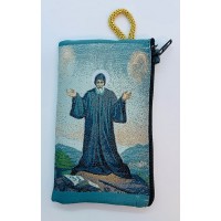 Small Rosary Pouch - St. Charbel (3" x 4") Small Rosary Pouch - St. Charbel (3" x 4")