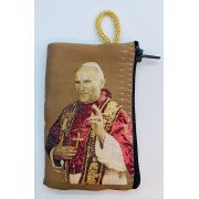 Small Rosary Pouch -û St. Pope John Paul II (3" x 4")