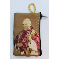 Small Rosary Pouch St. Pope John Paul II (3" x 4") Small Rosary Pouch St. Pope John Paul II (3" x 4")