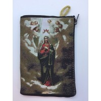 Medium Rosary Pouch - Our Lady Queen of Angels (4" x 6") Medium Rosary Pouch - Our Lady Queen of Angels (4" x 6")