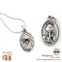 Italian Silver Medal (1st Holy Communion) pack of 6 pc Italian Silver Medal (1st Holy Communion) pack of 6 pc
