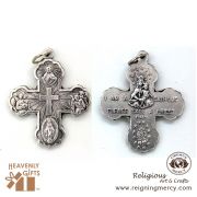 Italian Silver Medal (4 Way Cross) pack of 6 pc