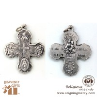 Italian Silver Medal (4 Way Cross) pack of 6 pc Italian Silver Medal (4 Way Cross) pack of 6 pc