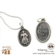 Italian Silver Medal (Divine Mercy) pack of 6 pc