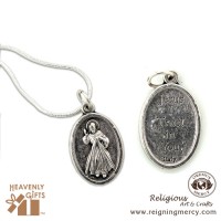 Italian Silver Medal (Divine Mercy) pack of 6 pc