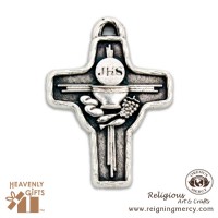 Italian Silver Medal (Holy Communion Cross) pack of 6 pc Italian Silver Medal (Holy Communion Cross) pack of 6 pc
