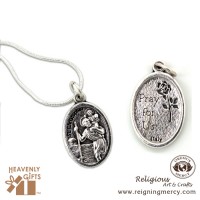 Italian Silver Medal (St. Christopher) pack of 6 pc Italian Silver Medal (St. Christopher) pack of 6 pc
