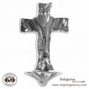 Pewter 1 Cross and Robe Water Font (6" x 4")