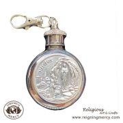 ROUND Holy Water Flask (Lady of Lourdes)