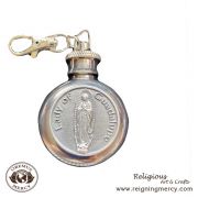 ROUND Holy Water Flask (Lady of Guadalupe)