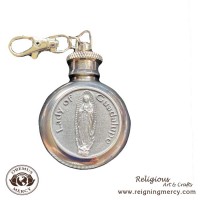 ROUND Holy Water Flask (Lady of Guadalupe) ROUND Holy Water Flask (Lady of Guadalupe)