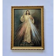 Divine Mercy Padded, with Gold Frame (12" x 16")
