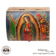 Our Lady of Guadalupe with Flag -++ Rosary Box