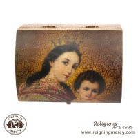 Crown Madonna with Child - Rosary Box