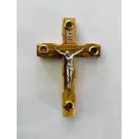 Carved Olive Wood Cross with Holyland Essences (4" x 7") Carved Olive Wood Cross with Holyland Essences (4" x 7")