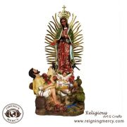 Virgin of Guadalupe Statue with St. Juan Diego 20"
