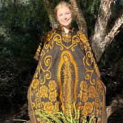 Our Lady of Guadalupe Fashionable Poncho MUSTARD (44" x 38")
