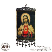 Icon - Sacred Heart of Jesus (8" x 18") Icon - Sacred Heart of Jesus (8" x 18")
