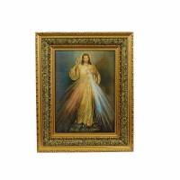 Divine Mercy Double Padded Gold Frame (17" x 21")
