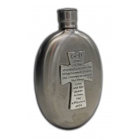 Serenity Prayer  Holy Water Oval Flask 3 oz.
