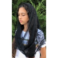 DEVOTIONAL Infinity Church Veil BLACK (22" x 18")