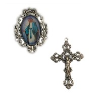 Immaculate Mary Rosary Center Set (2.5") Immaculate Mary Rosary Center Set (2.5")