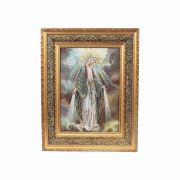 Miraculous Mother Mary Padded Gold Frame (17 x 21)