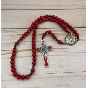 RED Saint Benedict Rosary