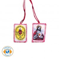Small Red Scapular "Sacred Heart of Jesus" 1 dozen Small Red Scapular "Sacred Heart of Jesus" 1 dozen