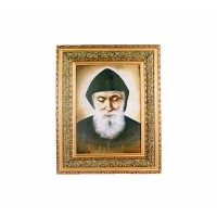 Saint Charbel Padded Gold Frame (17 x 21) 1 pc