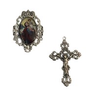 St Christopher Rosary Center Set (2.5")