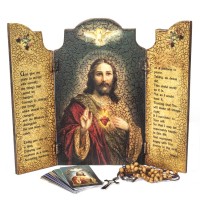 Sacred Heart of Jesus Triptych (10" x 12") Sacred Heart of Jesus Triptych (10" x 12")