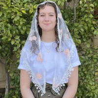 MYSTIC ROSE Church Veil WHITE (60" x 22") MYSTIC ROSE Church Veil WHITE (60" x 22")
