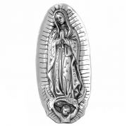 Virgin de Guadalupe Pewter Statue 14"
