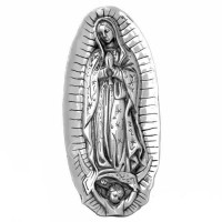 Virgin de Guadalupe Pewter Statue 14"