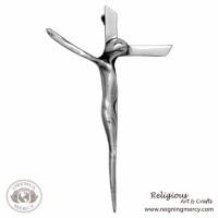 Small Pewter Wall Cross 8" x 4.5"