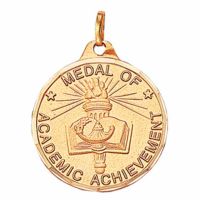 1 1/4in. Academic Achievement Medallion with Ribbon - (Pack of 2)