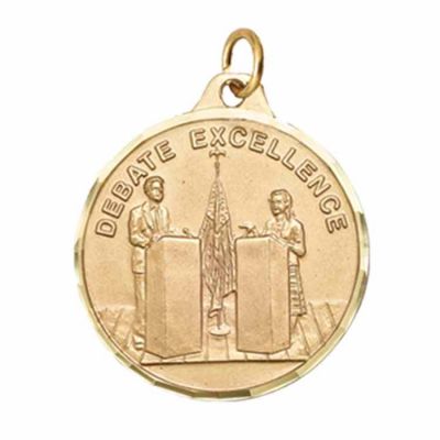 1 1/4in. Debate Award Medallion with Ribbon - (Pack of 2) -  - TE9998GC