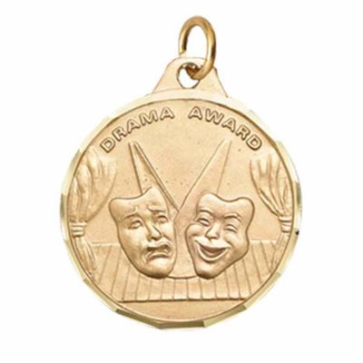1 1/4in. Drama Award Medallion with V-Neck Ribbon - (Pack of 2) -  - TE9989GC