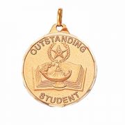 1 1/4in. Outstanding Student Award Medallion with Ribbon - (Pack of 2)