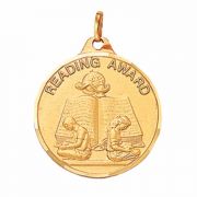 1 1/4in. Reading Award with V-neck Ribbon - (Pack of 2)