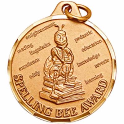 1 1/4in. Spelling Bee Award Medallion with Ribbon - (Pack of 2) -  - TE9987GC