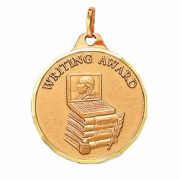 1 1/4in. Writing Award Medallion with Ribbon - (Pack of 2)