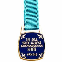 1in. In All Thy Ways Acknowledge Him Bookmark with Ribbon - 2Pk