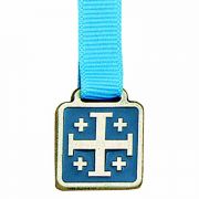 1in. Jerusalem Cross Enameled Bookmark with Ribbon - (Pack of 2)