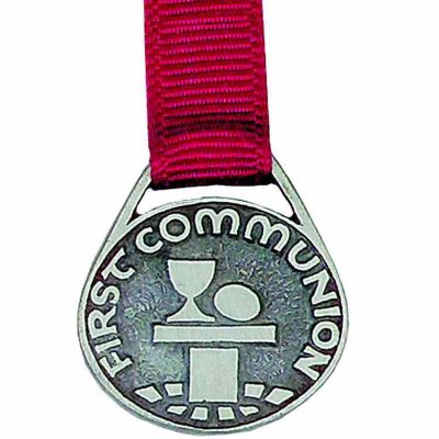 1st First Communion Pewter Bookmark with Ribbon - (Pack of 2) -  - P-110