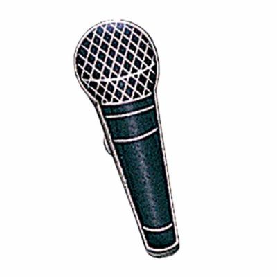 3/4in. Black - Silver Microphone Pin 1/4in. Post - Clutch Back 2Pk -  - TMP15C