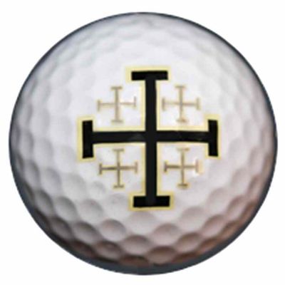 3 Wilson Titanium Golf Balls printed w/Jerusalem Cross - (Pack of 2) -  - Golf-44