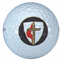 3 Wilson Titanium Golf Balls printed with the Methodist Cross - 2Pk